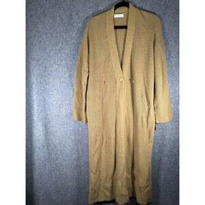 Oak + Fort Sweater Women Small Brown Knit Duster Wool Blend Quiet Lux Cozy